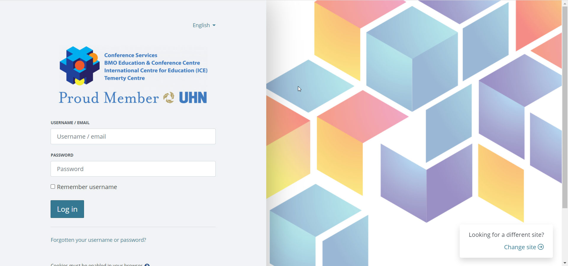 Michener UHN LMS Login Page